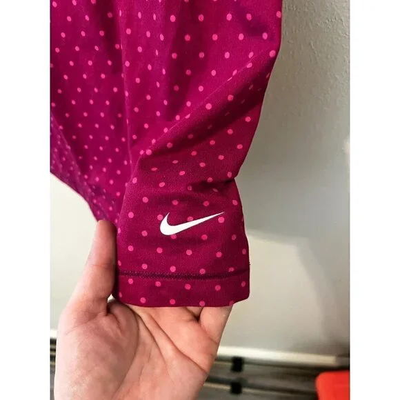 Women's Nike Pink Polka Dot DriFit Racerback Tank Size S [EXCELLENT] - Picture 2 of 5